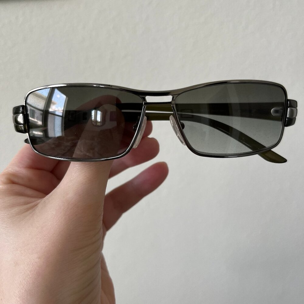 Vintage Prada Sunglasses Never Worn - Metal - Rectangle - w/ Case & Certificate